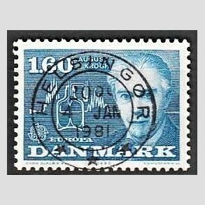 FRIM�RKER DANMARK | 1980 - AFA 696 - Europam�rker - 1,60 Kr. bl� - Pragt Stemplet Helsing�r