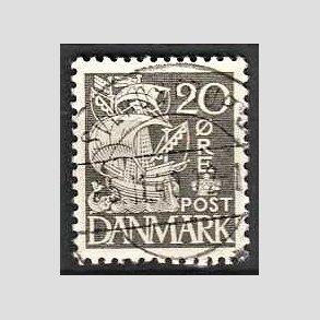 FRIM�RKER DANMARK | 1937-40 - AFA 204a - Karavel 20 �re gr� Type II - Lux Stemplet 