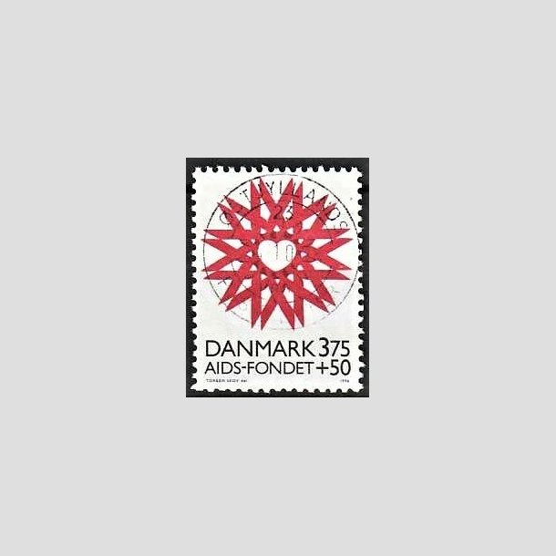 FRIMRKER DANMARK | 1996 - AFA 1130 - AIDS-Fondet - 3,75 Kr. + 50 re rd/sort - Pragt Stemplet