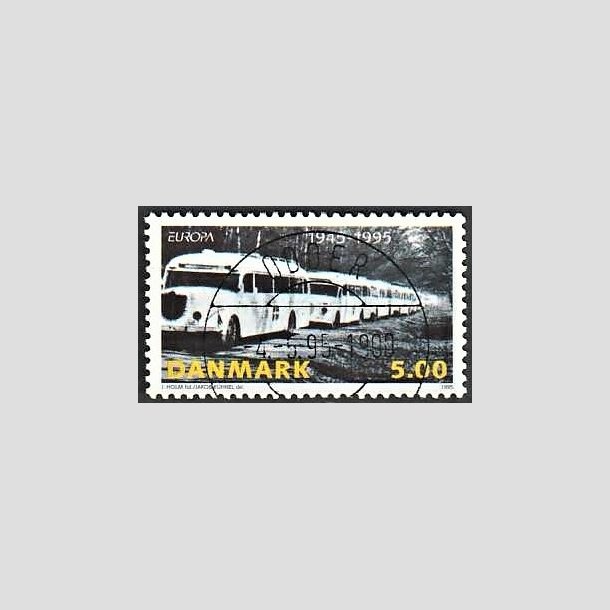 FRIMRKER DANMARK | 1995 - AFA 1092 - 50 ret for befrielsen - 5,00 Kr. flerfarvet - Pragt Stemplet Odder (Udsgt kvalitet)