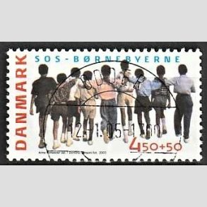 FRIMRKER DANMARK | 2005 - AFA 1416 - SOS-Brnebyerne - 4,50 + 0,50 Kr. flerfarvet - Pragt Stemplet