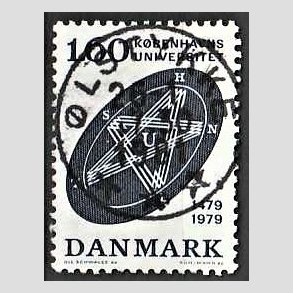 FRIM�RKER DANMARK | 1979 - AFA 674 - K�benhavns Universitet 500 �r - 1,60 Kr. bl� - Lux Stemplet L�kken