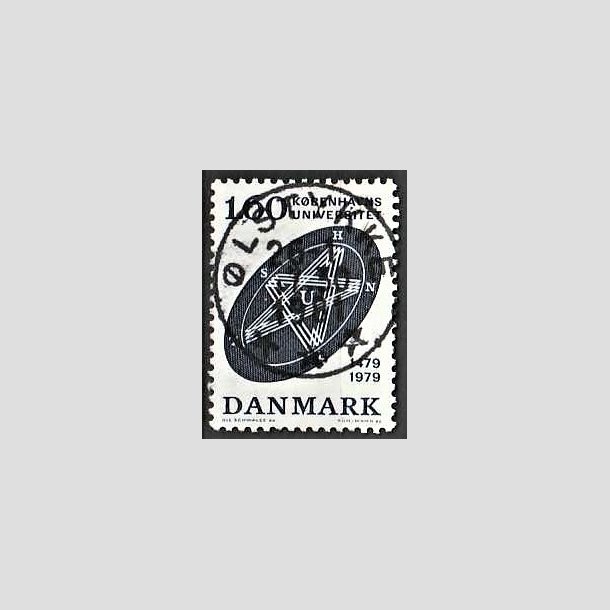 FRIMRKER DANMARK | 1979 - AFA 674 - Kbenhavns Universitet 500 r - 1,60 Kr. bl - Lux Stemplet Lkken