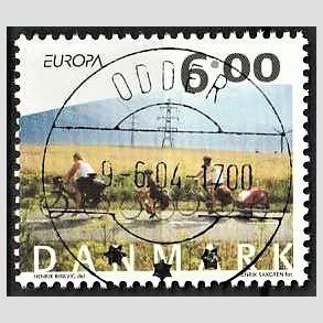 FRIM�RKER DANMARK | 2004 - AFA 1396 - Cykel og sejlerferie - 6,00 Kr. flerfarvet - Pragt Stemplet Odder (Uds�gt kvalitet)