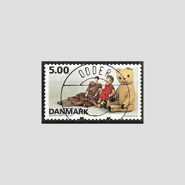 FRIMRKER DANMARK | 1995 - AFA 1104 - Dansk legetj - 5,00 Kr. flerfarvet - Pragt Stemplet