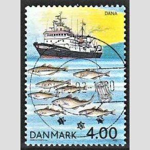 FRIM�RKER DANMARK | 2002 - AFA 1326 - ICES 100 �r - 4,00 Kr. flerfarvet - Pragt Stemplet Odder