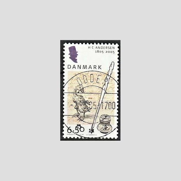 FRIMRKER DANMARK | 2005 - AFA 1424 - H.C. Andersen - 6,50 Kr. Pen og blk - Pragt Stemplet Odder