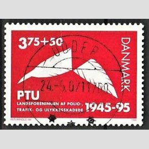 FRIMRKER DANMARK | 1995 - AFA 1096 - PTU - 3,75 Kr. + 50 re rd - Pragt Stemplet Odder