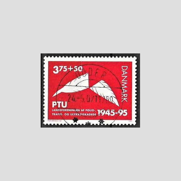 FRIMRKER DANMARK | 1995 - AFA 1096 - PTU - 3,75 Kr. + 50 re rd - Pragt Stemplet Odder