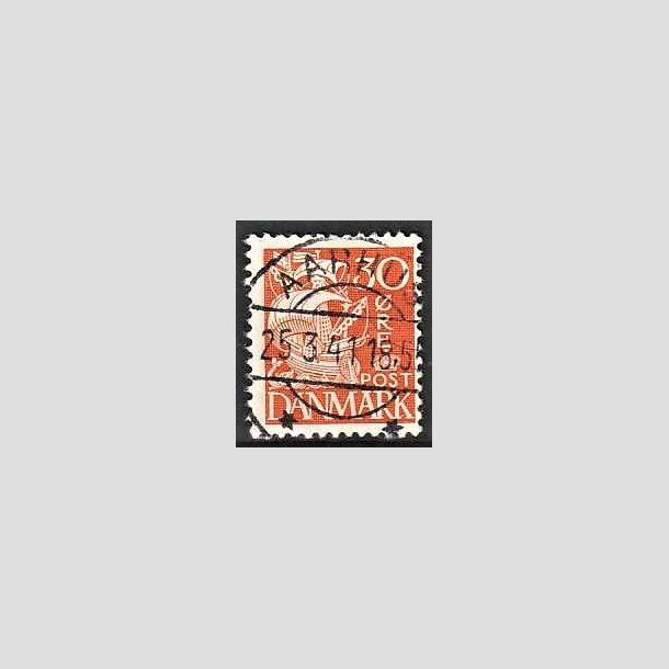 FRIMRKER DANMARK | 1940 - AFA 259 - Karavel 30 re orange Type II - Lux Stemplet Aarhus