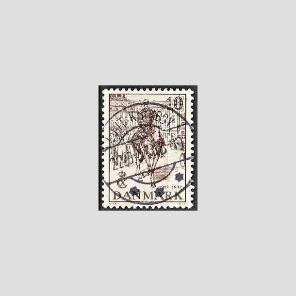 FRIMRKER DANMARK | 1937 - AFA 240 - Chr. X 25 re jubilum 10 re brun - Lux Stemplet Ljt Kirkeby