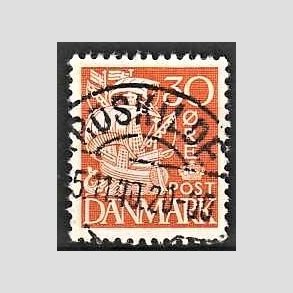 FRIM�RKER DANMARK | 1940 - AFA 259 - Karavel 30 �re orange Type II - Lux Stemplet Roskilde