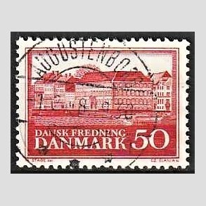 FRIM�RKER DANMARK | 1966 - AFA 445 - Fredningsserie Assistenshuset - 50 �re r�d - Pragt Stemplet Augustenborg