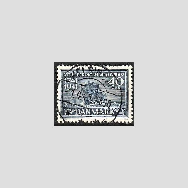 FRIMRKER DANMARK | 1941 - AFA 272 - Vitus Bering 40 re bl - Lux Stemplet Helsingr