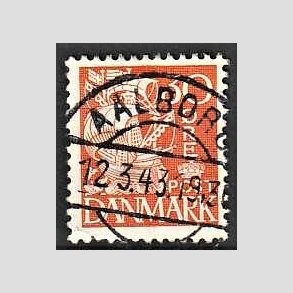 FRIM�RKER DANMARK | 1940 - AFA 259 - Karavel 30 �re orange Type II - Lux Stemplet Aalborg