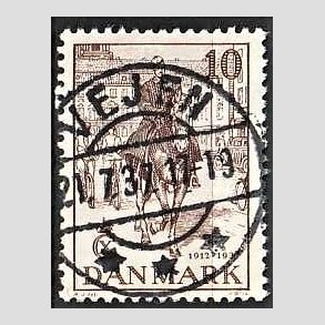 FRIM�RKER DANMARK | 1937 - AFA 240 - Chr. X 25 �re jubil�um 10 �re brun - Lux Stemplet Vejen