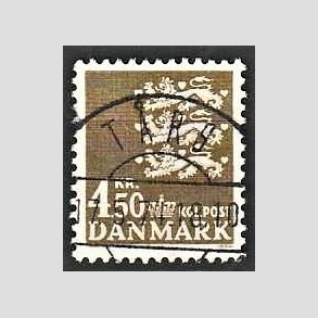 FRIMRKER DANMARK | 1972 - AFA 530 - Rigsvben 4,50 Kr. olivenbrun - Lux Stemplet Trs