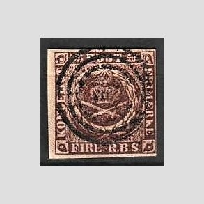 FRIMRKER DANMARK | 1853 - AFA 1 - 4 R.B.S IIa sortbrun - Thiele II - Stemplet