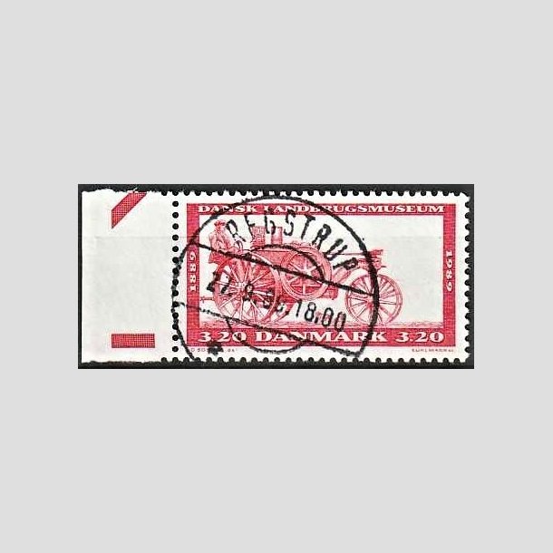 FRIMRKER DANMARK | 1989 - AFA 942 - Dansk Landbrugsmuseum 100 r - 3,20 Kr. rdbrun - Pragt Stemplet Regstrup