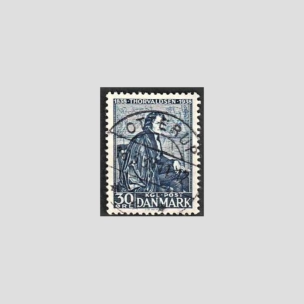 FRIMRKER DANMARK | 1938 - AFA 251 - Thorvaldsen 30 re bl - Lux Stemplet Otterup