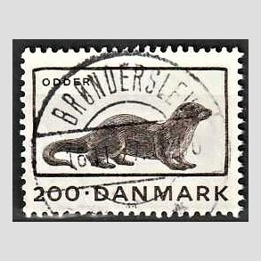FRIM�RKER DANMARK | 1975 - AFA 604 - Truede dyr - 200 �re brun - Pragt Stemplet Br�nderslev