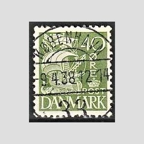 FRIMRKER DANMARK | 1933 - AFA 208 - Karavel 40 re grn Type I - Lux Stemplet Kbenhavn