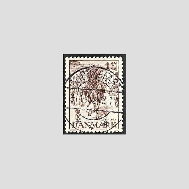 FRIMRKER DANMARK | 1937 - AFA 240 - Chr. X 25 re jubilum 10 re brun - Lux Stemplet Middelfart