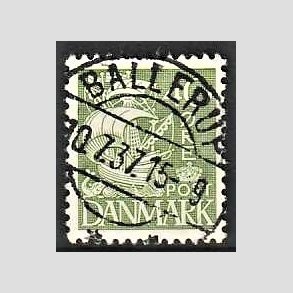 FRIM�RKER DANMARK | 1933 - AFA 208 - Karavel 40 �re gr�n Type I - Lux Stemplet Ballerup