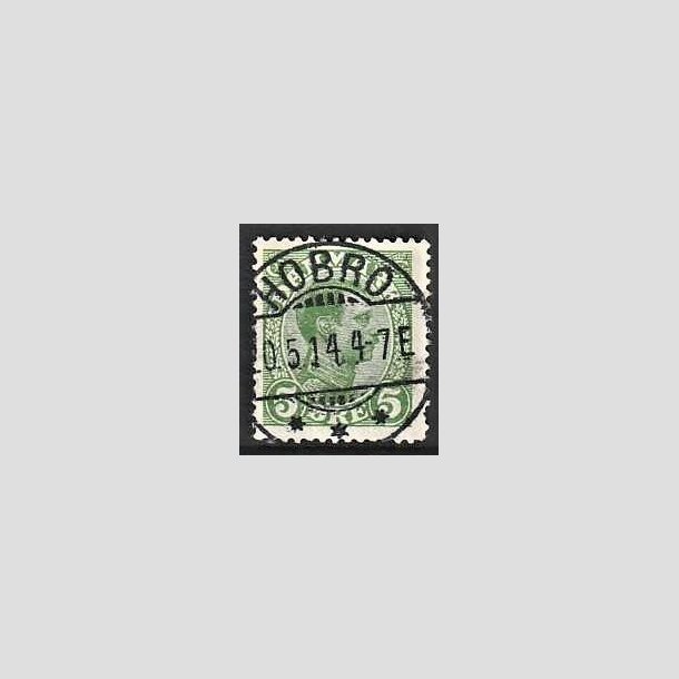 FRIMRKER DANMARK | 1913 - AFA 68 - Chr. X 5 re grn - Pragt Stemplet Hobro