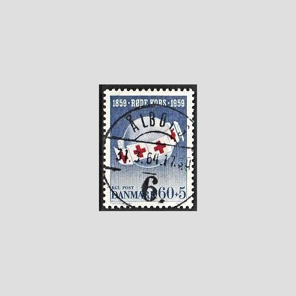 FRIMRKER DANMARK | 1959 - AFA 379 - Rde Kors - 60 + 5 re bl/rd - Pragt Stemplet lborg