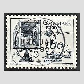 FRIM�RKER DANMARK | 1979 - AFA 683 - Europam�rker - 1,60 Kr. bl� - Lux Stemplet Lyngby