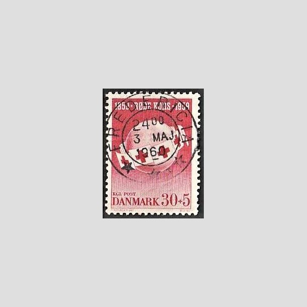 FRIMRKER DANMARK | 1959 - AFA 378 - Rde Kors - 30 + 5 re rd - Pragt Stemplet Fredericia