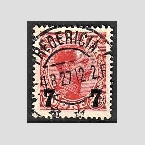 FRIMRKER DANMARK | 1927 - AFA 175 - 7 7/20 re rd provisorier - Pragt Stemplet Fredericia