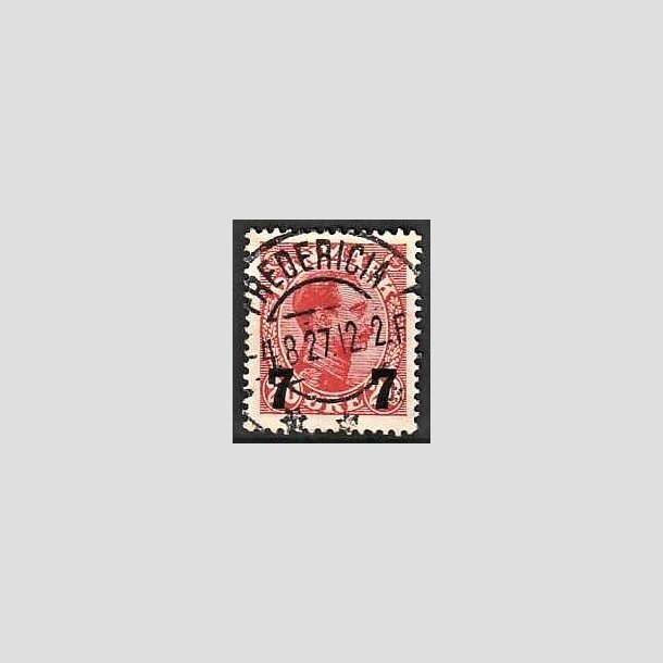 FRIMRKER DANMARK | 1927 - AFA 175 - 7 7/20 re rd provisorier - Pragt Stemplet Fredericia