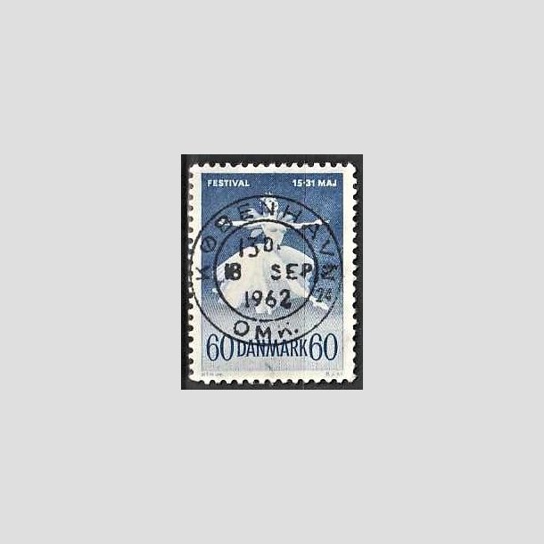 FRIMRKER DANMARK | 1962 - AFA 406 - Ballet og musik - 60 re bl - Pragt Stemplet