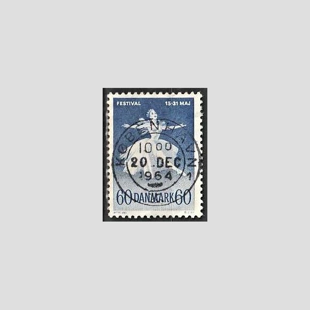 FRIMRKER DANMARK | 1962 - AFA 406 - Ballet og musik - 60 re bl - Pragt Stemplet