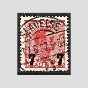 FRIMRKER DANMARK | 1927 - AFA 175 - 7 7/20 re rd provisorier - Pragt Stemplet Slagelse