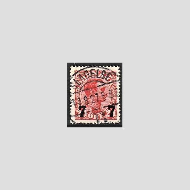 FRIMRKER DANMARK | 1927 - AFA 175 - 7 7/20 re rd provisorier - Pragt Stemplet Slagelse