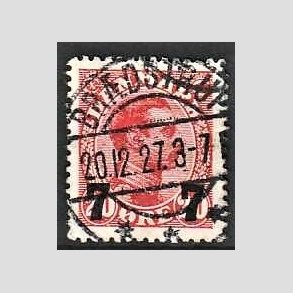FRIMRKER DANMARK | 1927 - AFA 175 - 7 7/20 re rd provisorier - Pragt Stemplet Brdstrup