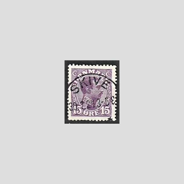 FRIMRKER DANMARK | 1913 - AFA 70 - Chr. X 15 re violet - Lux Stemplet Skive