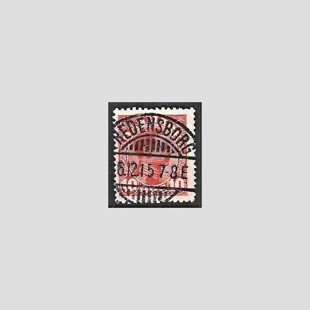 FRIMRKER DANMARK | 1913 - AFA 69 - Chr. X 10 re rd - Lux Stemplet Fredensborg