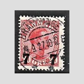 FRIMRKER DANMARK | 1927 - AFA 175 - 7 7/20 re rd provisorier - Pragt Stemplet Bramminge