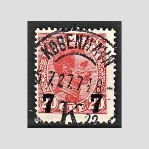FRIMRKER DANMARK | 1927 - AFA 175 - 7 7/20 re rd provisorier - Pragt Stemplet Kbenhavn