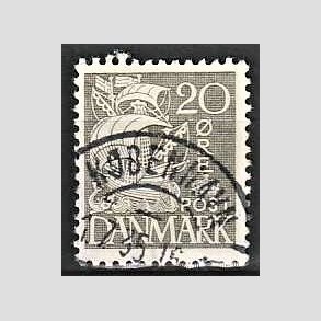 FRIM�RKER DANMARK | 1933 - AFA 204 - Karavel 20 �re gr� Type I - Pragt Stemplet 