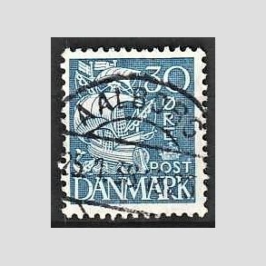 FRIM�RKER DANMARK | 1934 - AFA 215 - Karavel 30 �re bl� Type I - Lux Stemplet Aalborg