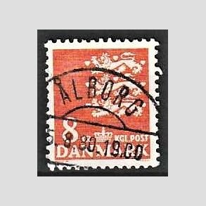 FRIMRKER DANMARK | 1979 - AFA 681 - Rigsvben 8 Kr. orange - Pragt Stemplet lborg