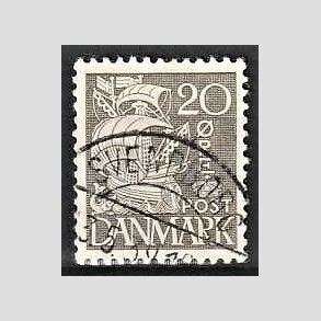 FRIM�RKER DANMARK | 1933 - AFA 204 - Karavel 20 �re gr� Type I - Pragt Stemplet Svendborg