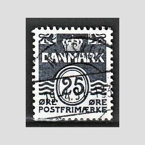 FRIM�RKER DANMARK | 1990 - AFA 952 - B�lgelinie - 25 �re m�rkbl� - Pragt Stemplet Nakskov