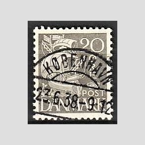 FRIM�RKER DANMARK | 1933 - AFA 204 - Karavel 20 �re gr� Type I - Pragt Stemplet 