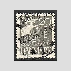 FRIM�RKER DANMARK | 1927 - AFA 170 - Karavel 20 �re gr� - Lux Stemplet Aarhus